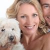 Couple with dog.