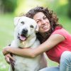 Young Woman with Dog