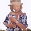 Woman holding puppy